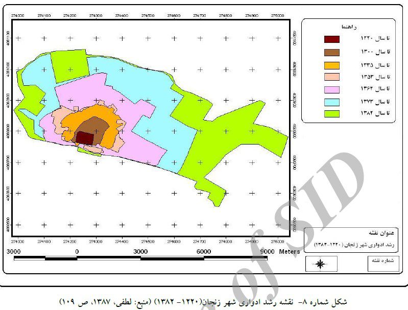 جغرافیای انسانی زنجان - شهر زنجان - زنجان قدیم