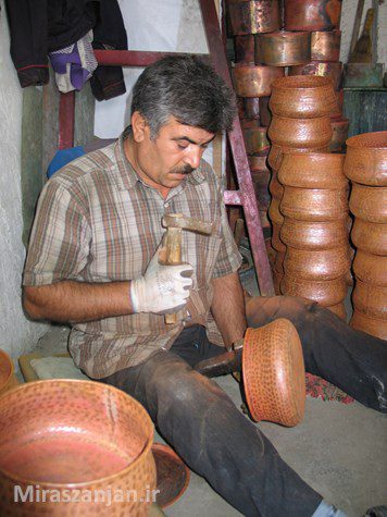 مس زنجان - مسگری زنجان - ظروف مسی