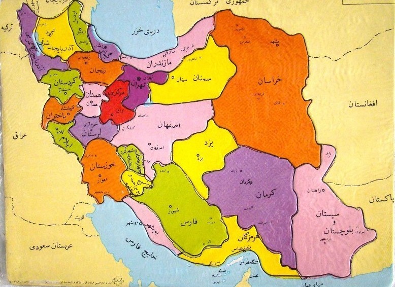 نقشه استان های ایران دهه 60 - استان زنجان