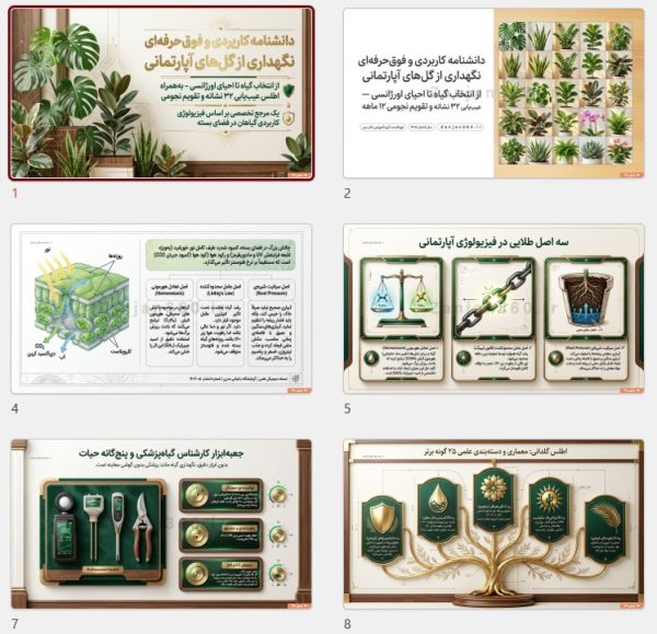 کتابچه کاربردی نگهداری و پرورش گلهای آپارتمانی (60 صفحه مصور رنگی) 4 کتابچه کاربردی نگهداری و پرورش گلهای آپارتمانی