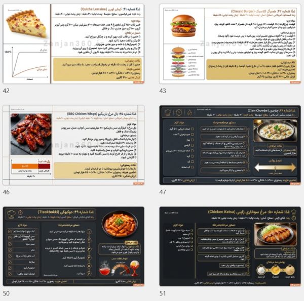 کتابچه آموزش ۶۰ غذای رستورانی ایرانی و خارجی با یک چهارم قیمت