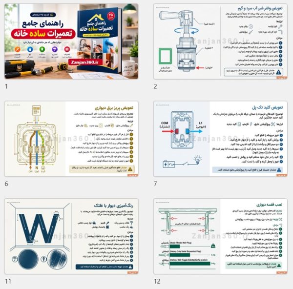 کتابچه راهنمای جامع تعمیرات ساده خانه 2 کتابچه راهنمای جامع تعمیرات ساده خانه