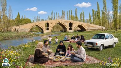 باورهای عجیب مردم زنجان در سیزدهبهدر؛ قیچی کردن آب رودخانه برای جلوگیری از طغیان! 13 سیزده به در زنجان