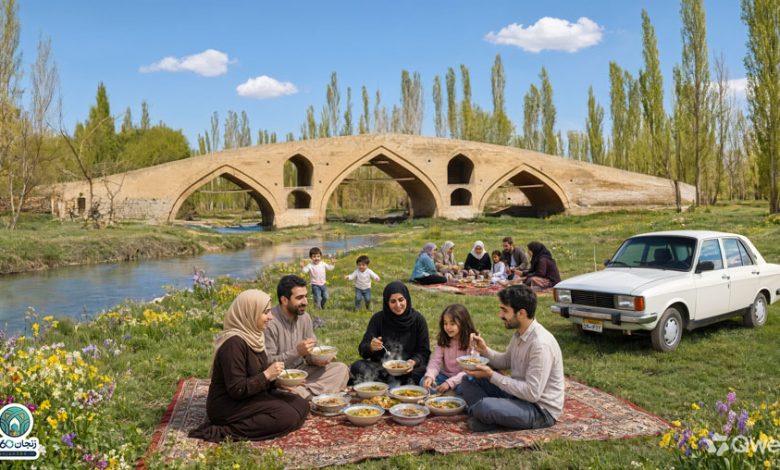 باورهای عجیب مردم زنجان در سیزدهبهدر؛ قیچی کردن آب رودخانه برای جلوگیری از طغیان! 1 سیزده به در زنجان
